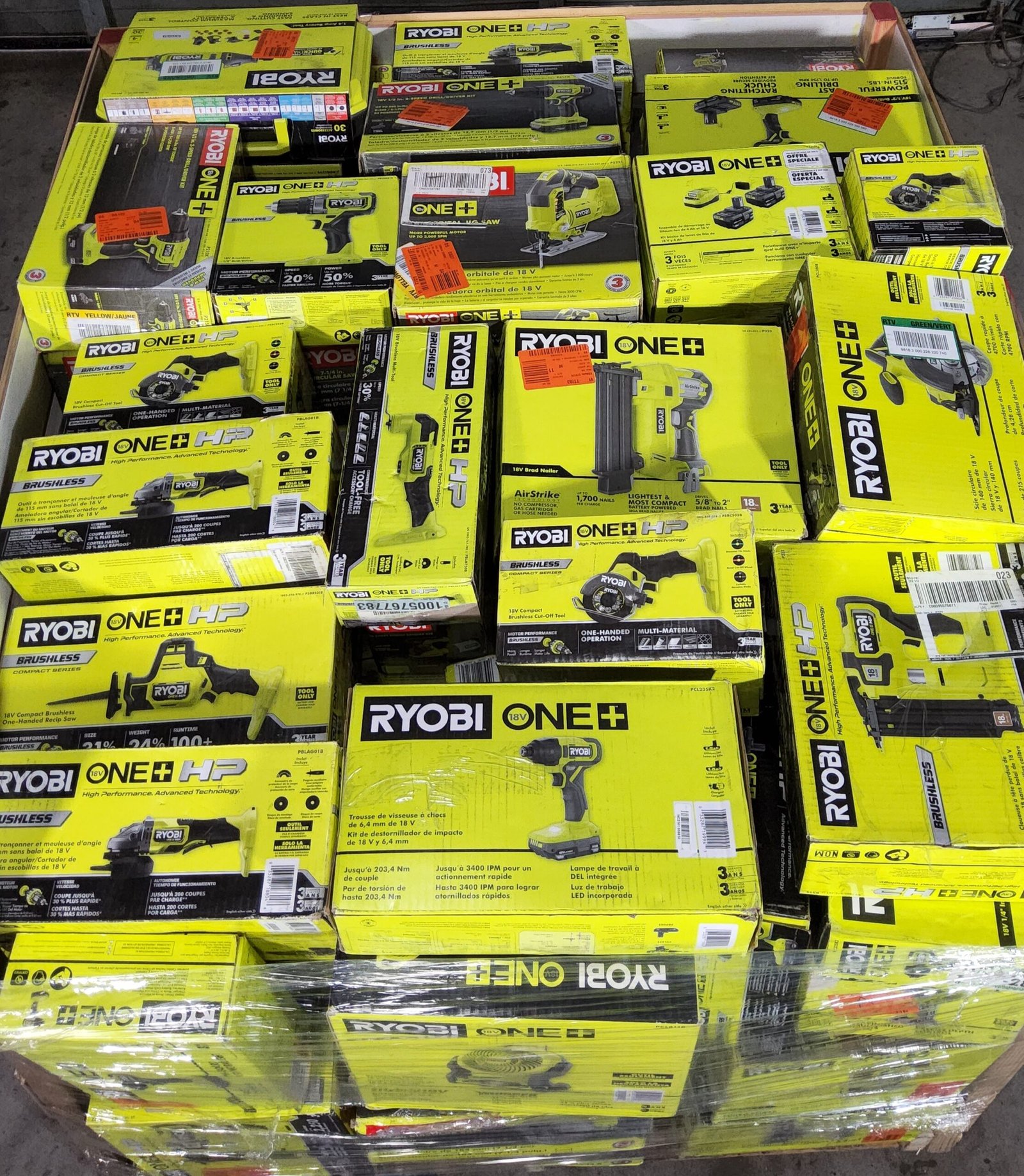 pallets de herramientas eléctricas Ryobi en México