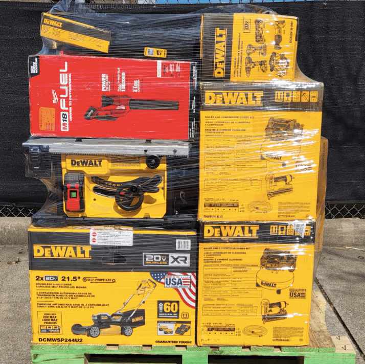 pallets de herramientas DeWalt para reventa